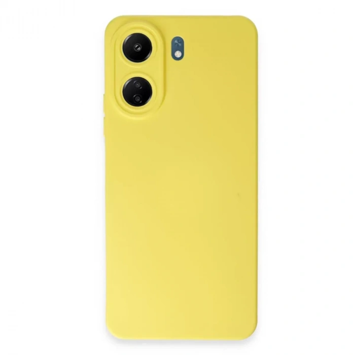 Xiaomi Redmi 13c Kılıf Nano İçi Kadife Silikon - Sarı