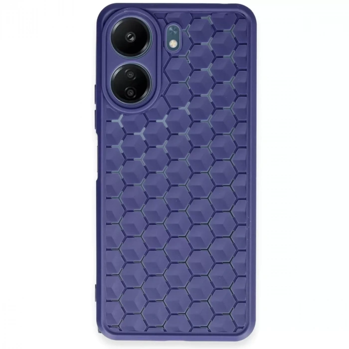 Xiaomi Redmi 13c Kılıf Petek Silikon Kapak - Lacivert