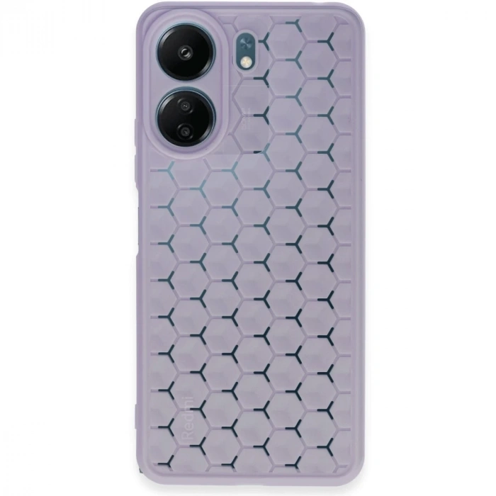 Xiaomi Redmi 13c Kılıf Petek Silikon Kapak - Lila