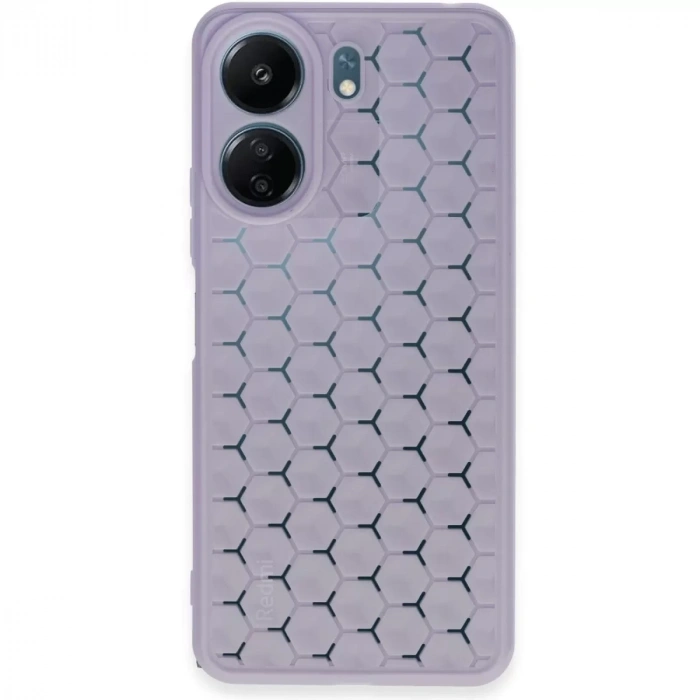 Xiaomi Redmi 13c Kılıf Petek Silikon Kapak - Lila