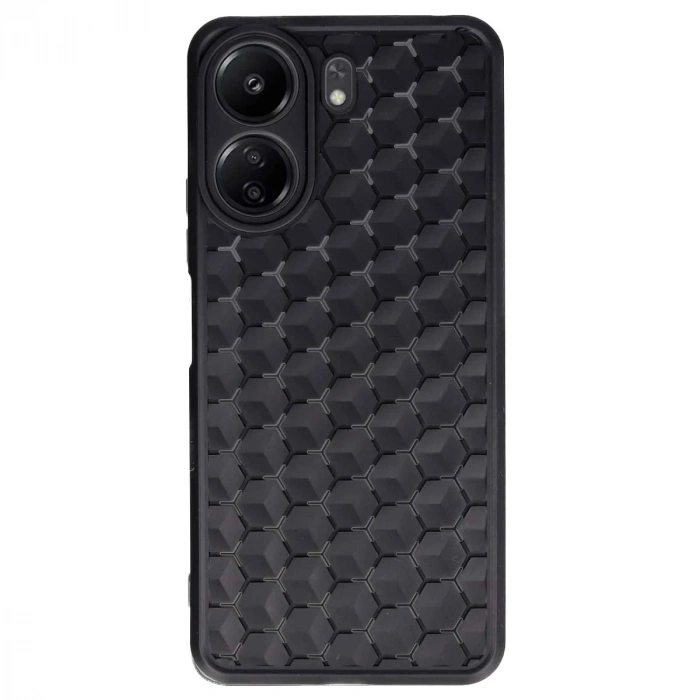 Xiaomi Redmi 13c Kılıf Petek Silikon Kapak - Siyah