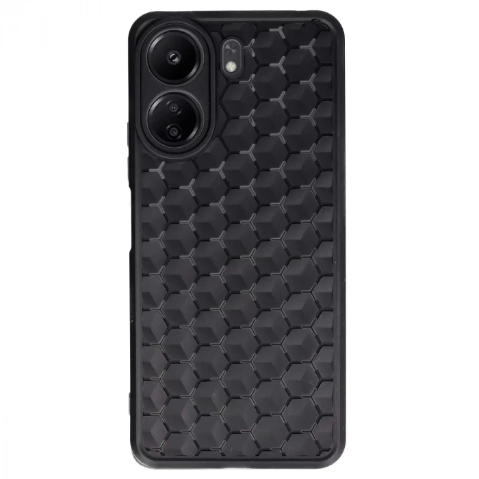 Xiaomi Redmi 13c Kılıf Petek Silikon Kapak - Siyah