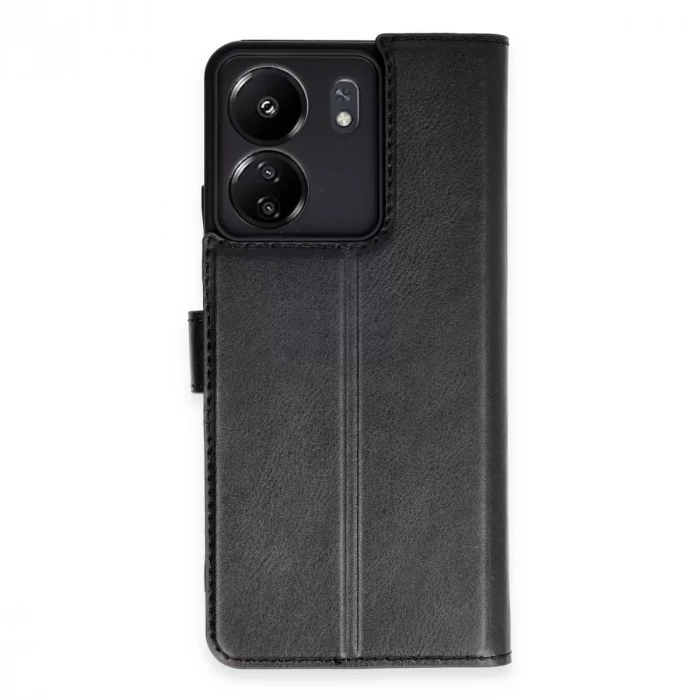 Xiaomi Redmi 13c Kılıf Trend S Plus Kapaklı Kılıf - Siyah