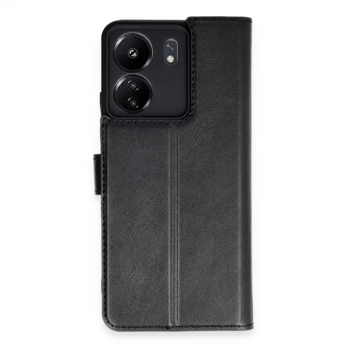 Xiaomi Redmi 13c Kılıf Trend S Plus Kapaklı Kılıf - Siyah