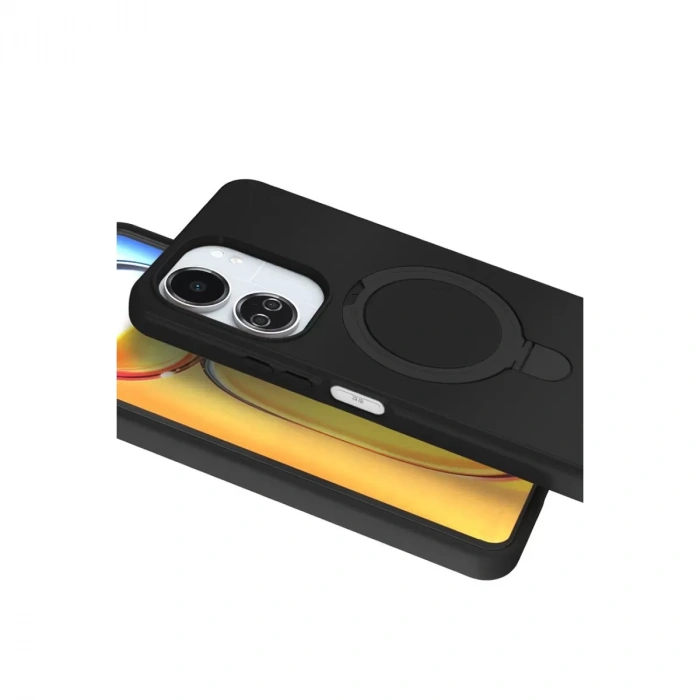 Xiaomi Redmi 13c Regal Magsafe Standlı Kapak - Siyah