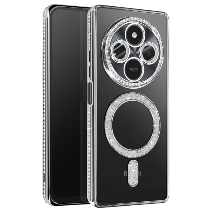 Xiaomi Redmi 14c Joke Simli Magneticsafe Kılıf - Gümüş