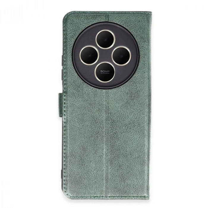 Xiaomi Redmi 14c Kılıf Trend S Plus Kapaklı Kılıf - Yeşil