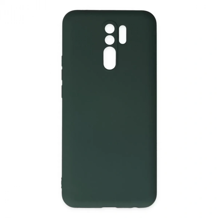 Xiaomi Redmi 9 Kılıf Nano İçi Kadife Silikon - Koyu Yeşil