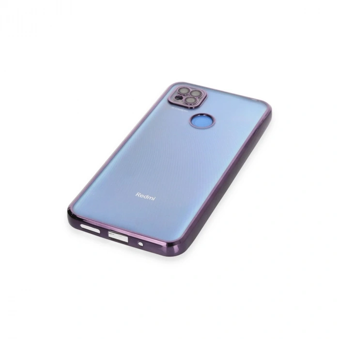 Xiaomi Redmi 9c Kılıf Razer Lensli Silikon - Mor