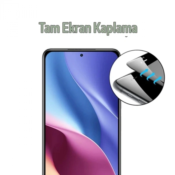 Xiaomi Redmi K40/K40 Pro  Full Glue Tam Kaplama Ekran Koruyucu-(5775)