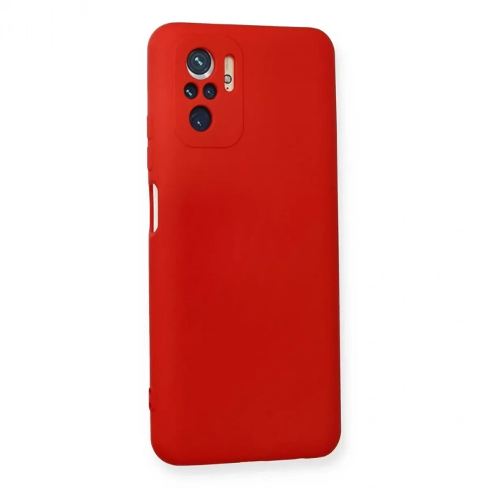Xiaomi Redmi Note 10 Kılıf Nano İçi Kadife Silikon - Kırmızı