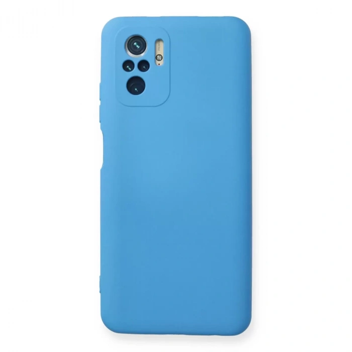 Xiaomi Redmi Note 10 Kılıf Nano İçi Kadife Silikon - Mavi
