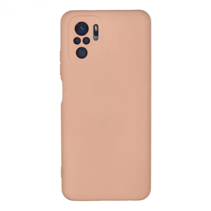 Xiaomi Redmi Note 10 Kılıf Nano İçi Kadife Silikon - Pudra