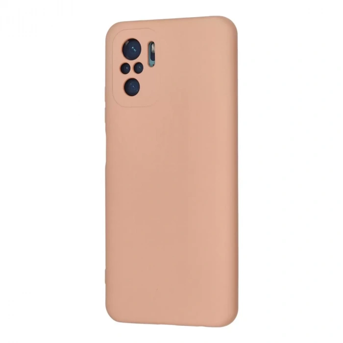Xiaomi Redmi Note 10 Kılıf Nano İçi Kadife Silikon - Pudra