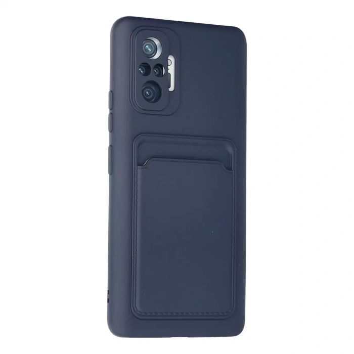 Xiaomi Redmi Note 10 Pro Kılıf Kelvin Kartvizitli Silikon - Lacivert