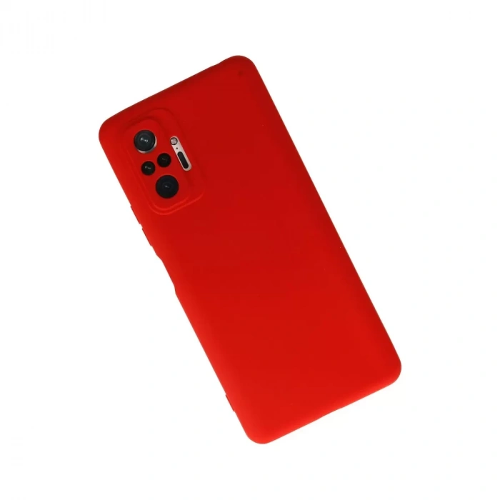 Xiaomi Redmi Note 10 Pro Kılıf Nano İçi Kadife Silikon - Kırmızı
