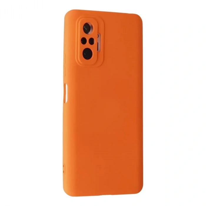 Xiaomi Redmi Note 10 Pro Kılıf Nano İçi Kadife Silikon - Turuncu