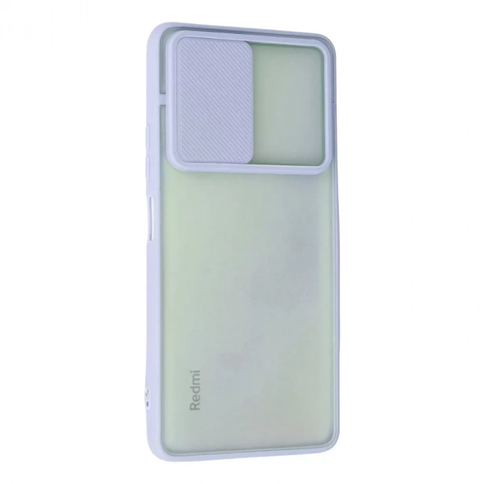 Xiaomi Redmi Note 10 Pro Kılıf Palm Buzlu Kamera Sürgülü Silikon - Lila
