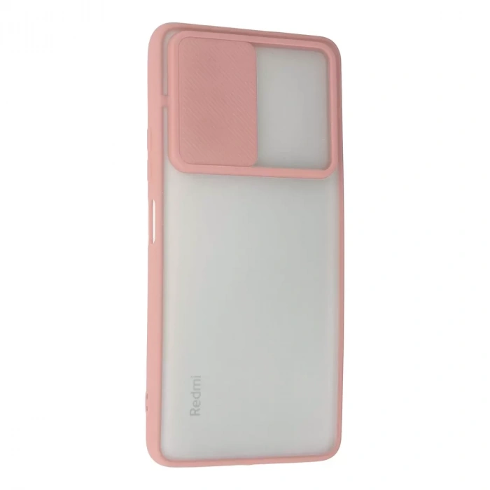 Xiaomi Redmi Note 10 Pro Kılıf Palm Buzlu Kamera Sürgülü Silikon - Pembe