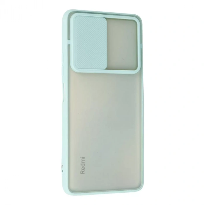 Xiaomi Redmi Note 10 Pro Kılıf Palm Buzlu Kamera Sürgülü Silikon - Turkuaz