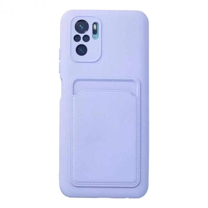 Xiaomi Redmi Note 10s Kılıf Kelvin Kartvizitli Silikon - Lila