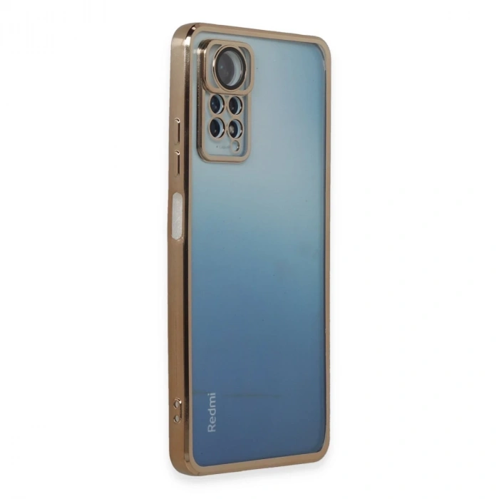 Xiaomi Redmi Note 11 Pro Kılıf Razer Lensli Silikon - Gold