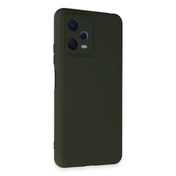 Xiaomi Redmi Note 12 5g Kılıf Nano İçi Kadife Silikon - Koyu Yeşil