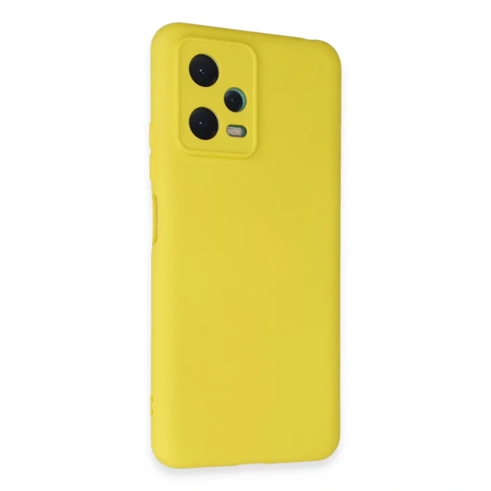 Xiaomi Redmi Note 12 5g Kılıf Nano İçi Kadife Silikon - Sarı