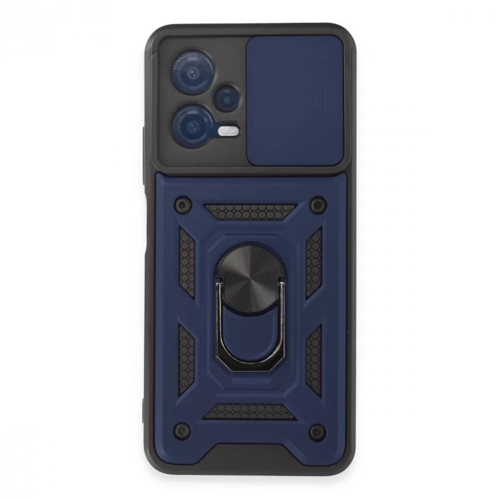 Xiaomi Redmi Note 12 5g Kılıf Pars Lens Yüzüklü Silikon - Lacivert