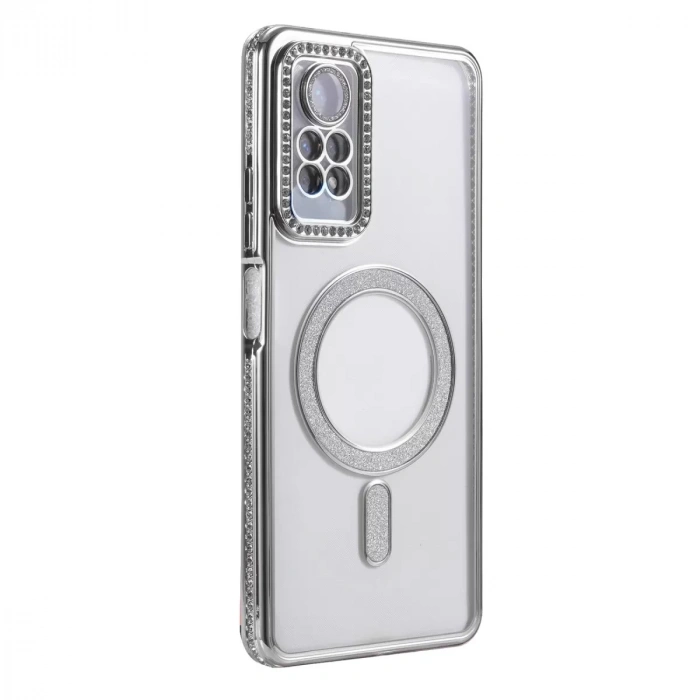 Xiaomi Redmi Note 12 Pro 4g Joke Simli Magneticsafe Kılıf - Gümüş