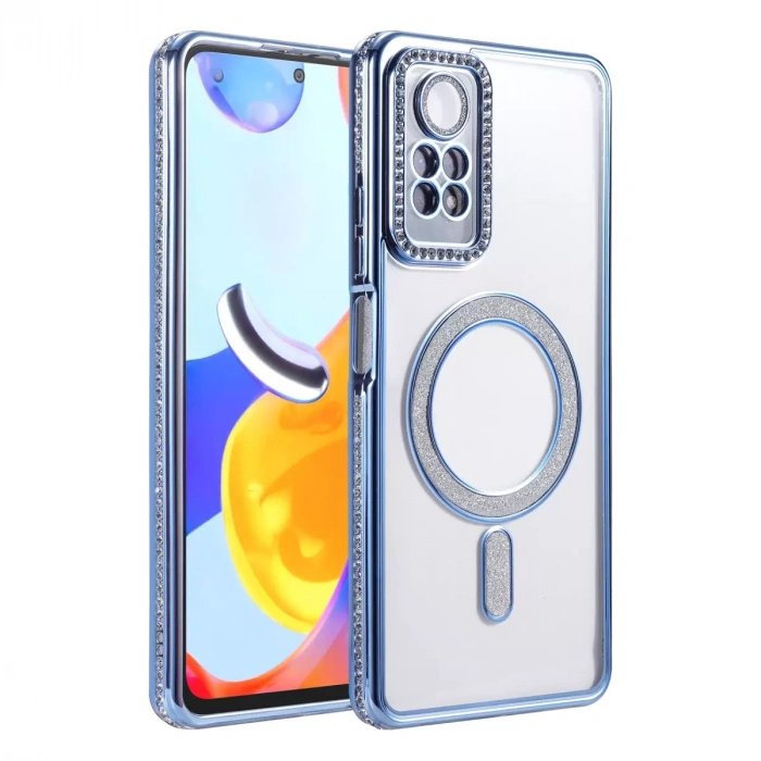 Xiaomi Redmi Note 12 Pro 4g Joke Simli Magneticsafe Kılıf - Mavi