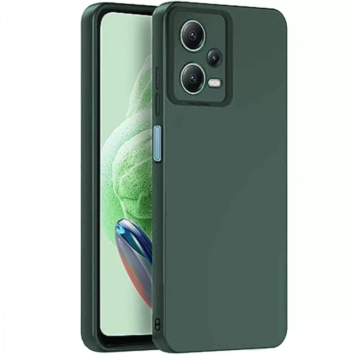 Xiaomi Redmi Note 12 Pro 5g Kılıf Nano İçi Kadife Silikon - Koyu Yeşil