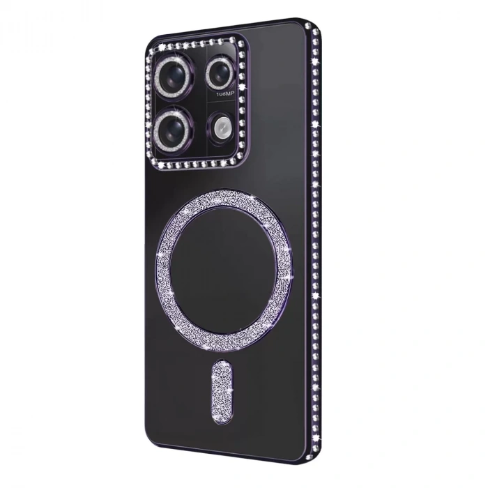 Xiaomi Redmi Note 13 Pro 4g Joke Simli Magneticsafe Kılıf - Derin Mor