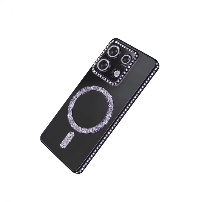 Xiaomi Redmi Note 13 Pro 4g Joke Simli Magneticsafe Kılıf - Derin Mor
