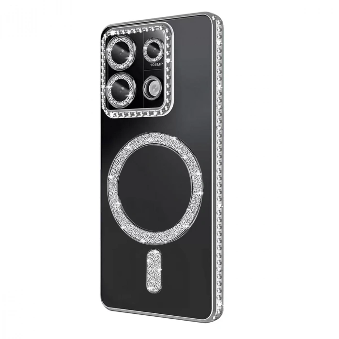 Xiaomi Redmi Note 13 Pro 4g Joke Simli Magneticsafe Kılıf - Gümüş