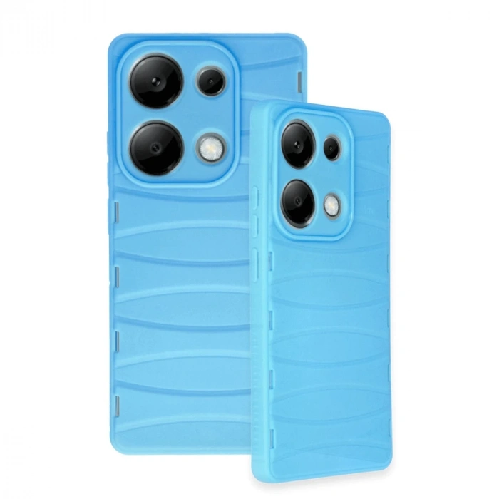Xiaomi Redmi Note 13 Pro 4g Kılıf Bibercas Silikon Kapak - Mavi
