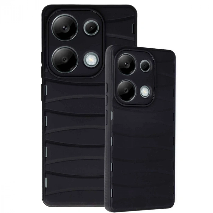 Xiaomi Redmi Note 13 Pro 4g Kılıf Bibercas Silikon Kapak - Siyah