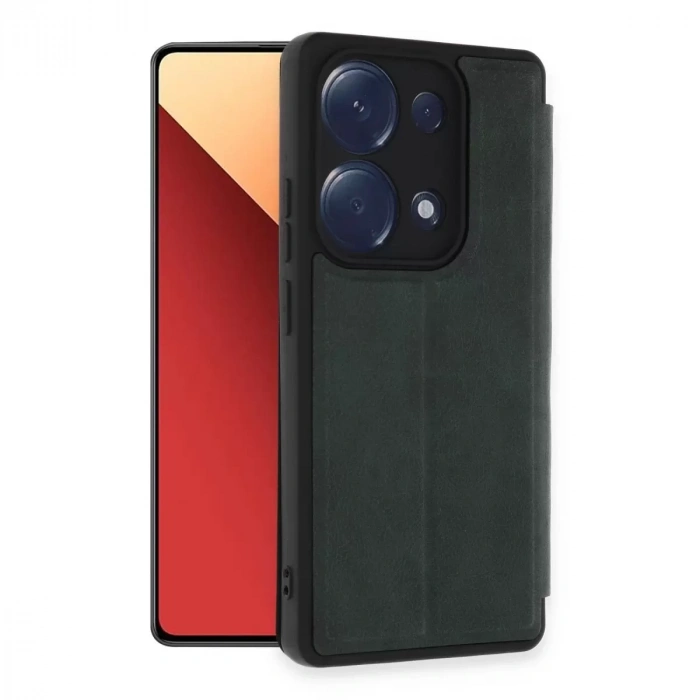 Xiaomi Redmi Note 13 Pro 4g Kılıf Flip Cover - Koyu Yeşil