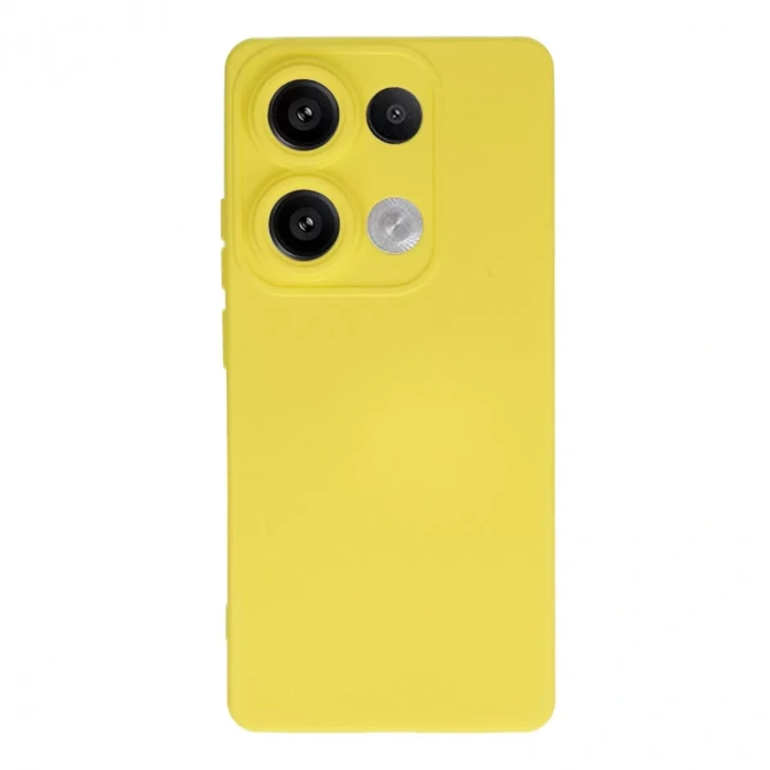 Xiaomi Redmi Note 13 Pro 4g Kılıf Nano İçi Kadife Silikon - Sarı