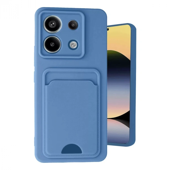 Xiaomi Redmi Note 13 Pro 5g Kılıf Kelvin Kartvizitli Silikon - Mavi