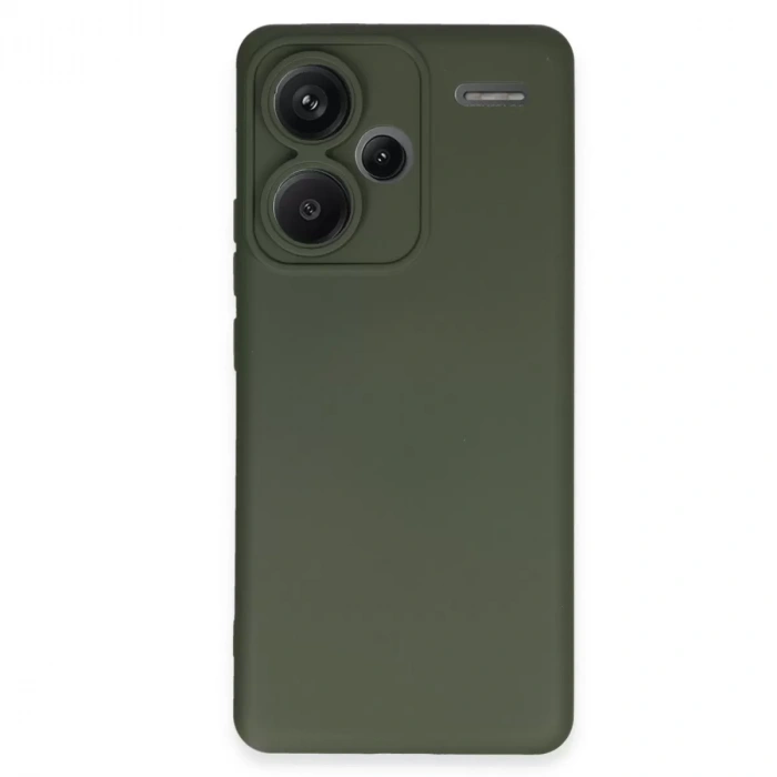 Xiaomi Redmi Note 13 Pro Plus Kılıf Nano İçi Kadife Silikon - Koyu Yeşil