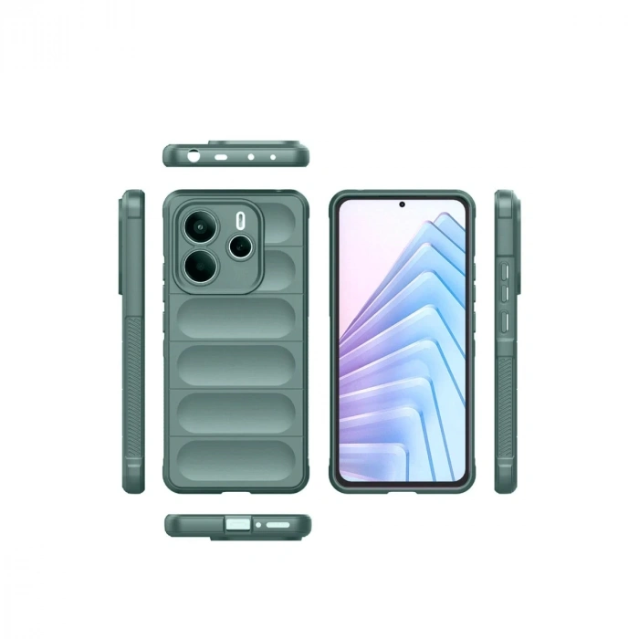 Xiaomi Redmi Note 14 4g Kılıf Optimum Silikon - Koyu Yeşil