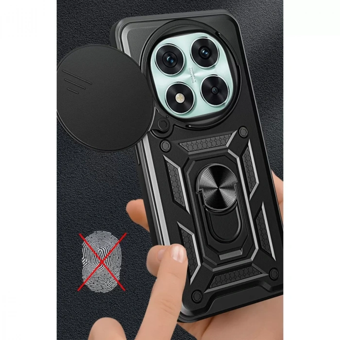 Xiaomi Redmi Note 14 Pro 5g Kılıf Pars Lens Yüzüklü Silikon - Kırmızı