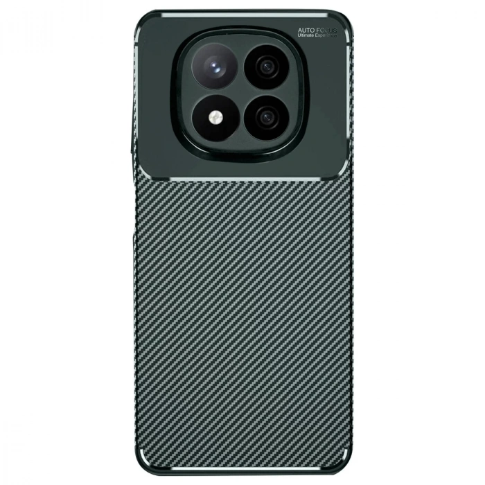 Xiaomi Redmi Note 14 Pro Plus Kılıf Auto Focus Karbon Kapak - Koyu Yeşil