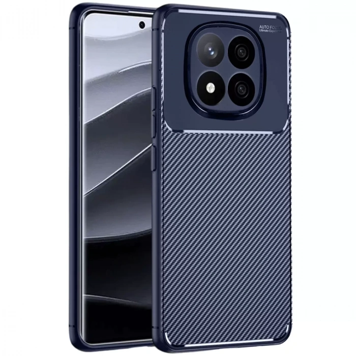 Xiaomi Redmi Note 14 Pro Plus Kılıf Auto Focus Karbon Kapak - Lacivert