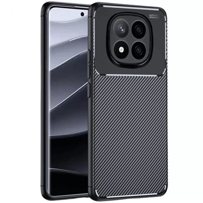 Xiaomi Redmi Note 14 Pro Plus Kılıf Auto Focus Karbon Kapak - Siyah
