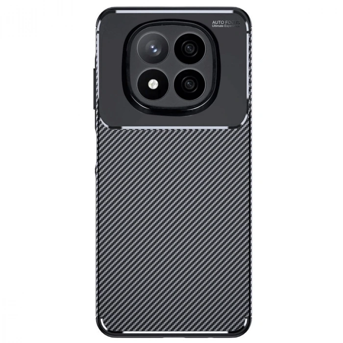 Xiaomi Redmi Note 14 Pro Plus Kılıf Auto Focus Karbon Kapak - Siyah