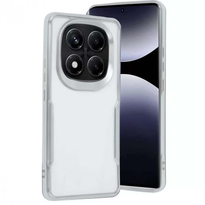 Xiaomi Redmi Note 14 Pro Plus Kılıf Boyi Silikon Kapak - Gümüş