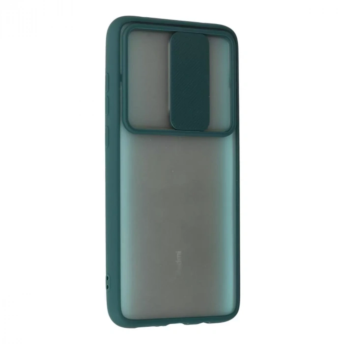 Xiaomi Redmi Note 8 Pro Kılıf Palm Buzlu Kamera Sürgülü Silikon - Yeşil