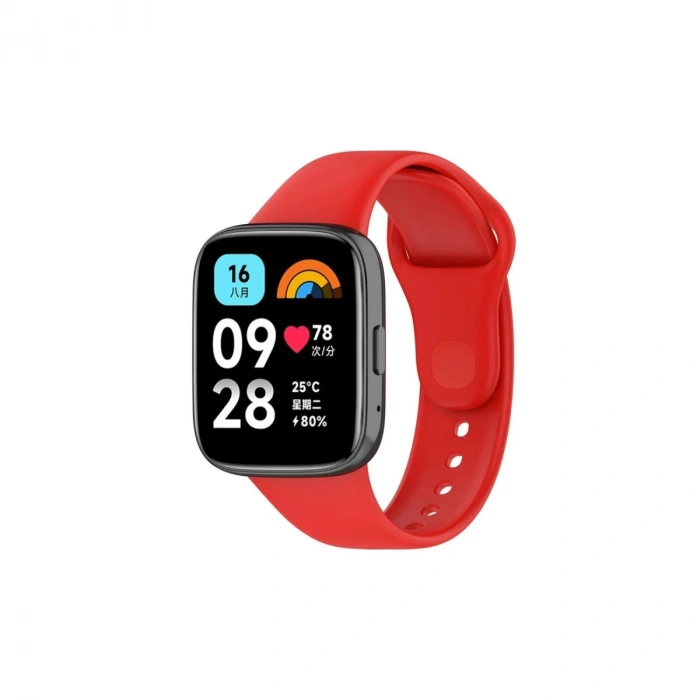 Xiaomi Redmi Watch 3 Active Klasik Kordon - Kırmızı